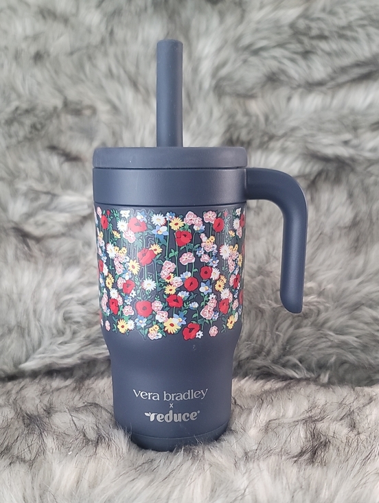 Vera Bradley Other - Vera Bradley Navy Floral  Travel  Tumbler